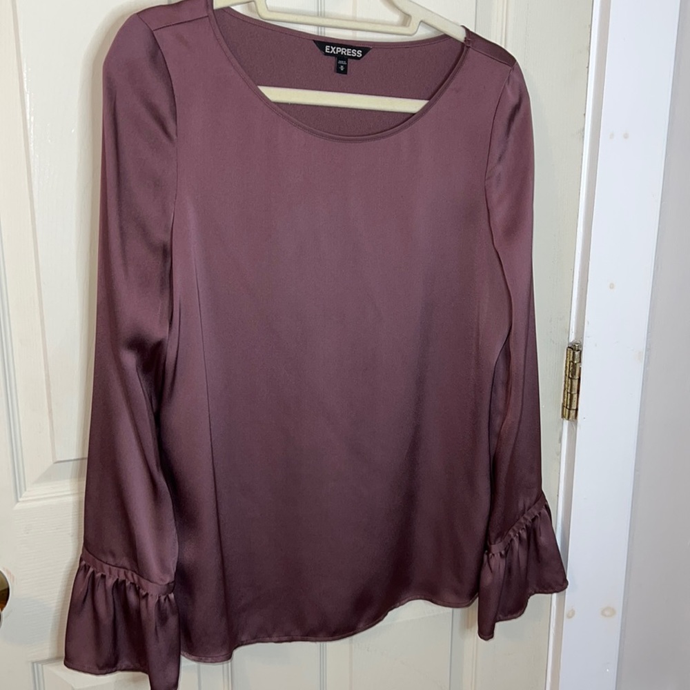 dark purple chiffon dress blouse
